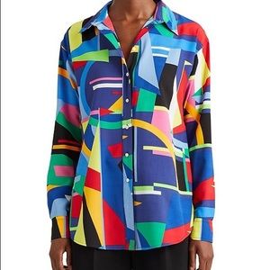 Brand new with tags bright color Ralph Lauren button up. Cool design bright bold